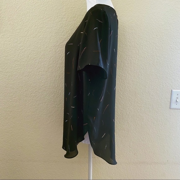 Apt 9 black short sleeve dressy blouse Size Large - Picture 4 of 11